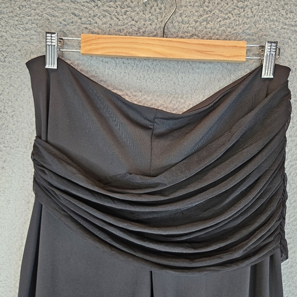 Mistress Rocks Womens Pants Sz L Black With Chiffon Overlay At Waist Back Zip - Picture 2 of 16